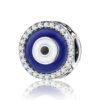 Evil Blue Eye Emaille Charm mit Zirkon