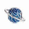 Planet Emaille Charm mit Zirkon
