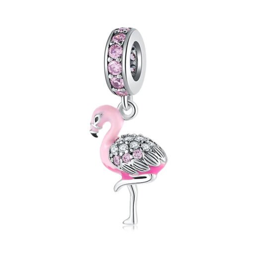 Rosa Flamingo Charm Anhänger für Tierliebhaber